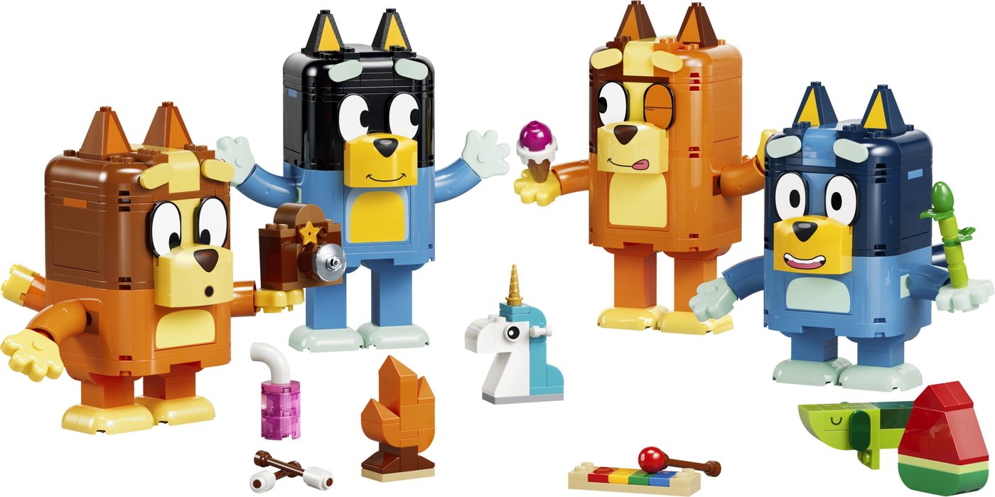 Конструктор LEGO Bluey 11217 Семья Блуи из кубиков