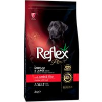 Сухой корм для собак Reflex Plus Для взрослых собак средних и крупных пород с ягненком и рисом 3 кг