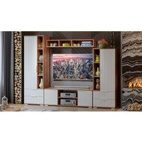 Горка Трия Хилтон №2 (дуб крафт золотой/белый матовый)