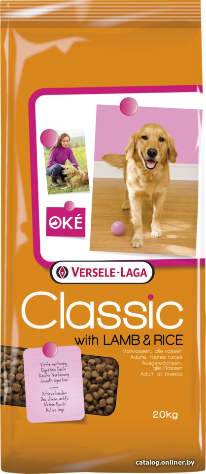 Сухой корм для собак Versele Laga Classic Lamb & Rice 20 кг