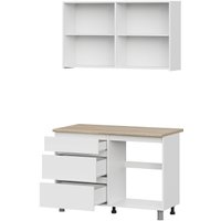 Готовая кухня NN мебель Денвер 1.2м (белый/дуб сонома)