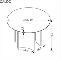 Кухонный стол Halmar Caldo 120/76 (орех/орех)