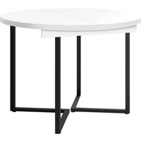 Кухонный стол Millwood Лофт Лондон раздвижной D110-150x110x76 (белый/металл черный)