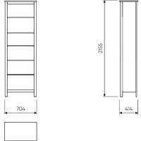 Стеллаж Mio Tesoro Сага 70 2.08.07.110.15 (серый/ясень)