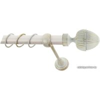 Карниз для штор Lm Decor Одеон (белое золото, гладкая, 1.8м 25мм, 1 ряд)