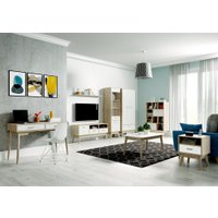 Стол Мебельград Калгари (дуб натуральный светлый/белый матовый) в Витебске