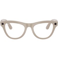 Умные очки Ray-Ban Meta Skyler RW4010 (серый глянцевый/прозрачный/синий)