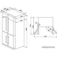 Четырёхдверный холодильник Smeg FQ60XF