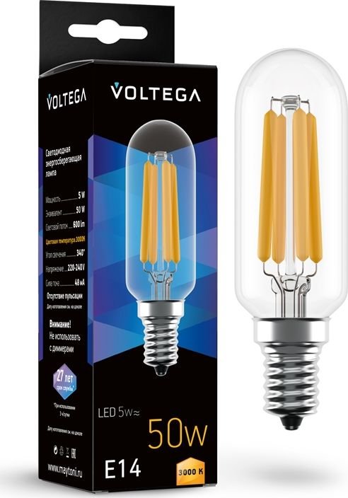 

Светодиодная лампочка Voltega Crystal Candle 5W 3000K E14
