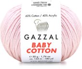 Baby cotton 3413 50 г 165 м (розовый)