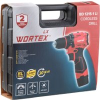 Дрель-шуруповерт Wortex LX BD 1215-1 Li 1333698 (с 1-им АКБ, кейс)