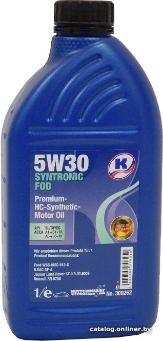 Моторное масло Kuttenkeuler Syntronic FOD 5W-30 1л