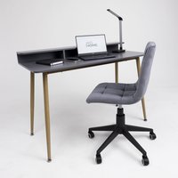 Стол AksHome Jasper 86201 (серый/бук)