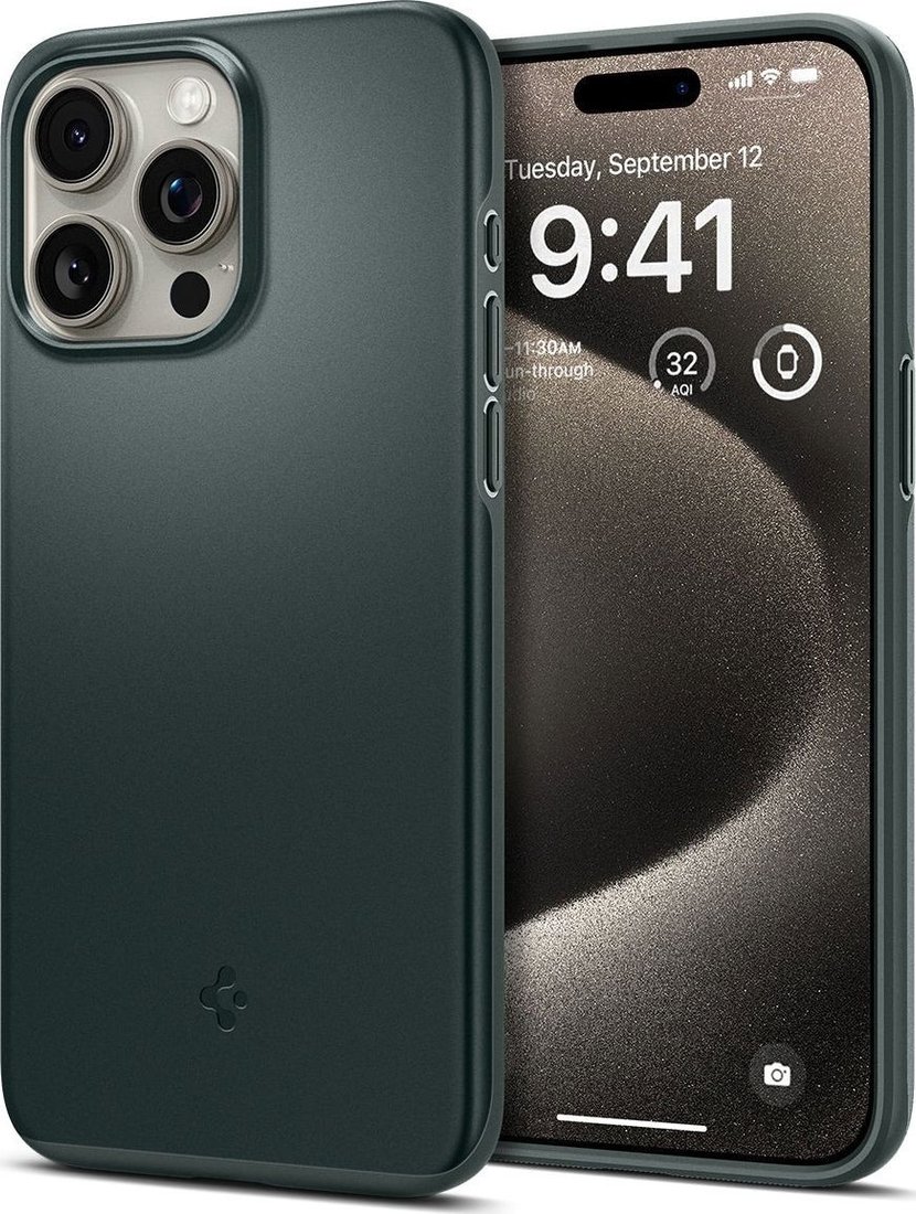 

Чехол для телефона Spigen Thin Fit для iPhone 15 Pro Max ACS06548 (зеленый)
