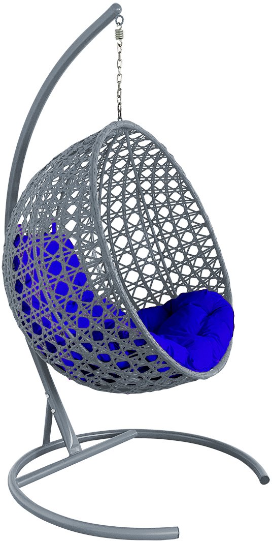 

Подвесное кресло M-Group Круг Люкс 11060310 (серый ротанг/синяя подушка)