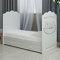 Классическая детская кроватка VDK Love Sleeping маятник с ящиком (слоновая кость)