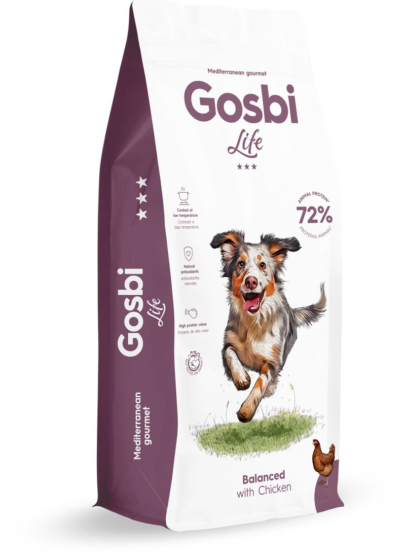 

Сухой корм для собак Gosbi Life dog balanced with chicken 12 кг