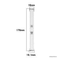 Браслет Rumi Snake металлический блочный для Huawei Band 7 (черный)