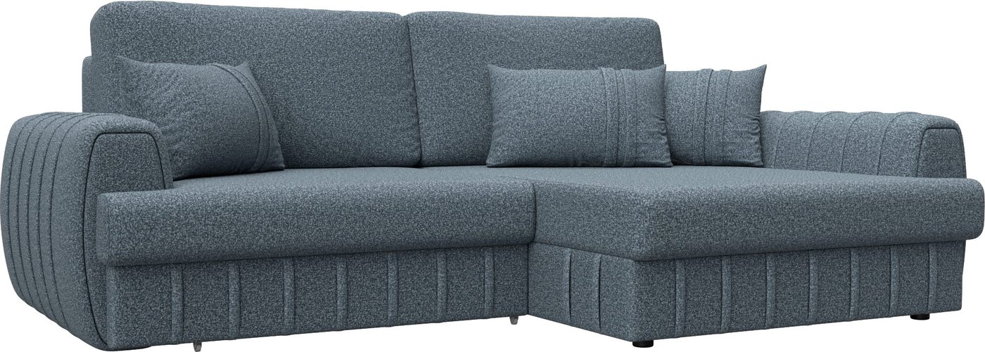 

Угловой диван Лига диванов Лига-057 НПБ правый 129281 (велюр Ness 12 серый)