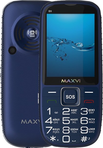 

Телефон Maxvi B9 (синий)