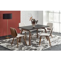 Кухонный стол Halmar Lozano (черный мрамор/ореховый)