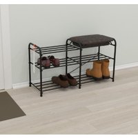 Полка для обуви ЗМИ Альфа 33 с сиденьем и ящиком ПДО А33СЯ (медный антик)