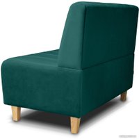 Диван Brioli Руди полоса двухместный (V10-бирюзовый)