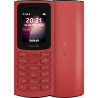 Кнопочный телефон Nokia 105 4G Dual SIM (красный)