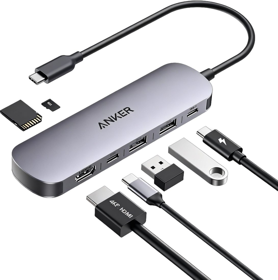 

USB-хаб Anker Nano USB-C Hub 7-in-1 4K HDMI