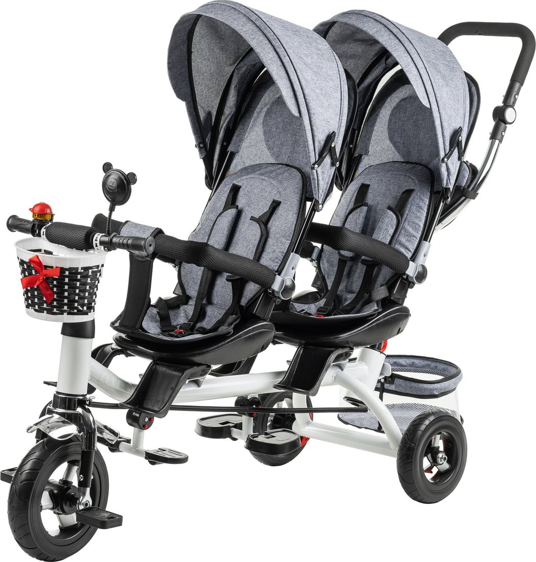 

Детский велосипед Nino Двухместный (серый)