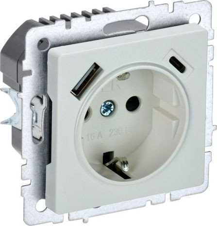 

Розетка IEK Brite BR-R14-16-U22-018-K36