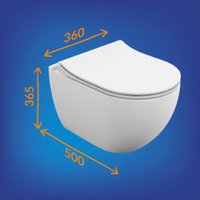 Унитаз подвесной Cersanit Brasko Smart DPL EO Slim + Aqua 40 Smart M 69334 (с кнопкой Estetica белый)