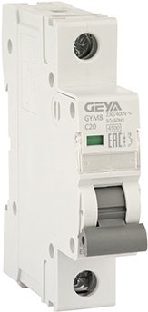 

Выключатель автоматический GEYA GYM8 1P 20А C 4.5кА GYM81P20C