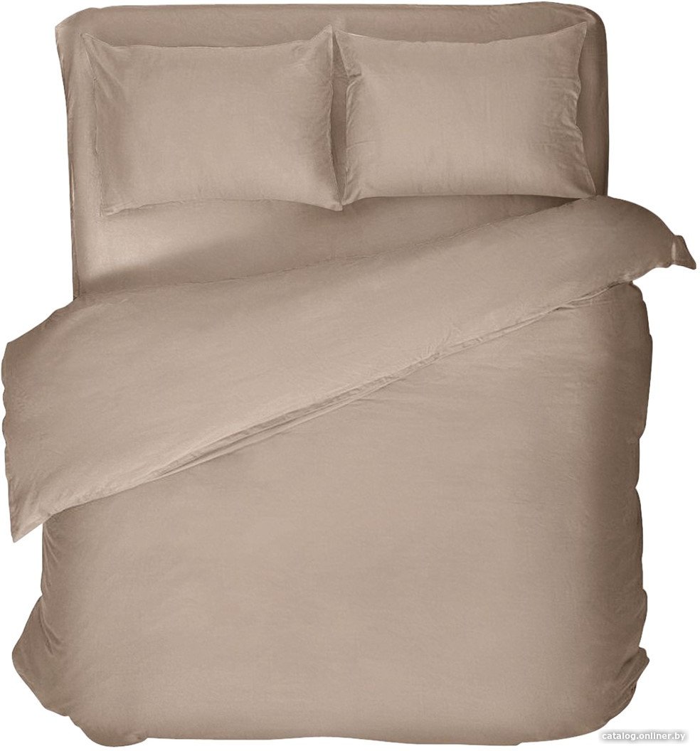 Евро комплект постельного белья Нордтекс Verossa Евро Melange Praline VRM 2515 Praline Д12 23