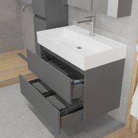 Lauter Тумба с умывальником Mia 80 + Optima 80.5 (графит)