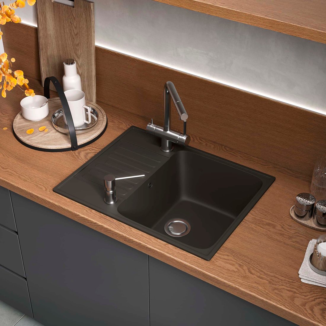 

Кухонная мойка Reflexion Prima RF0460BL