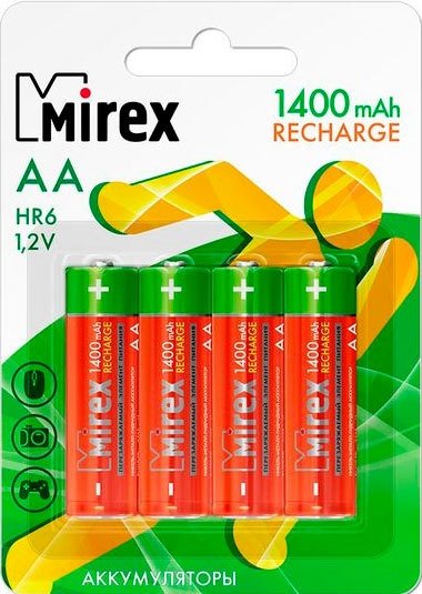 

Аккумулятор Mirex AA 1400mAh 4 шт HR6-14-E4