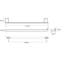 Аксессуары для ванной и туалета Bemeta Organic 167104370 (600мм, черный матовый)
