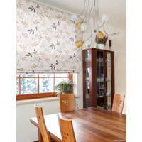 Римская штора Delfa Lux Flora СШД 7500 166/036 160x160 (бежевый/коричневый)