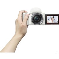 Беззеркальный фотоаппарат Sony ZV-E10L Kit 16-50mm (белый)