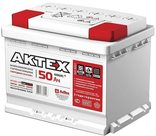 

Автомобильный аккумулятор АкТех 6CT-50 A3 R (50 А·ч)