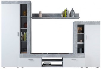 Стенка Империал Орфей (ателье светлый/белый)