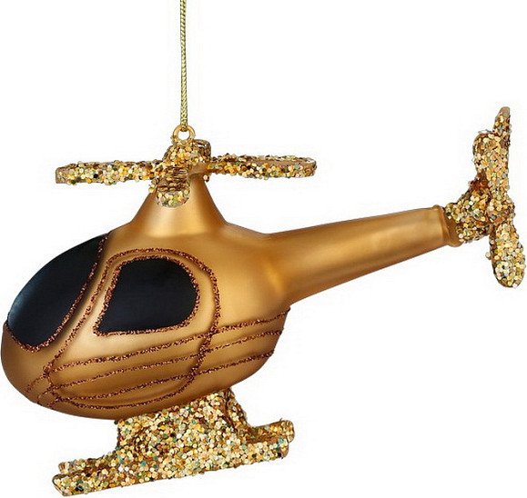

Елочная игрушка Inge's Christmas Figural Glass Ornaments Вертолет 65046H600
