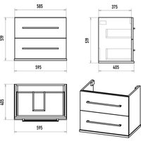  Misty Тумба под умывальник Модерн 60 П-Мод09060-011Пр
