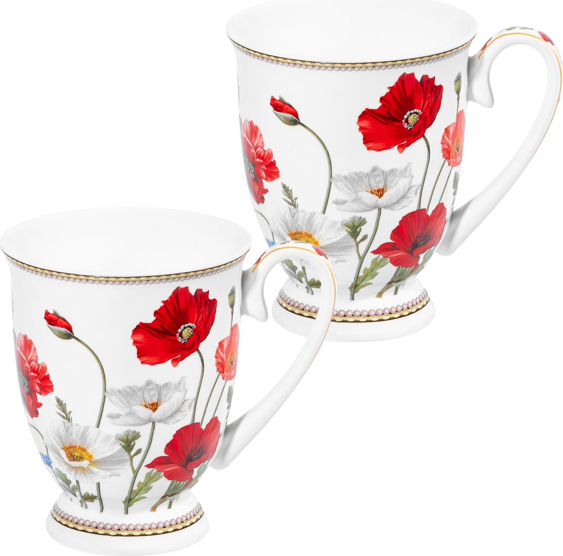 

Набор кружек Elan Gallery Маки New Bone China 420775