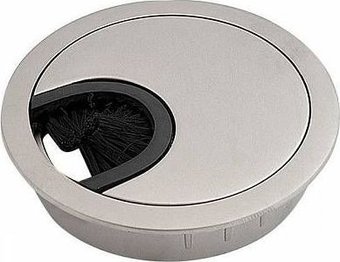 Пропуск кабельный GTV с ресничкой д.80 матовый хром