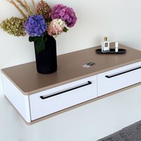 Туалетный столик без зеркала Shtabe Royal 5210 эко (макиато/р.черная)