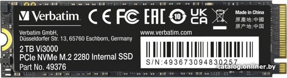 SSD Verbatim Vi3000 2TB 49376