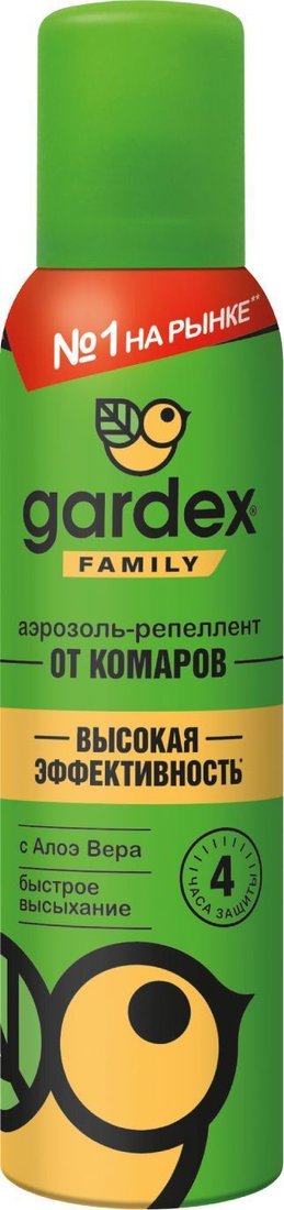 

Аэрозоль против насекомых Gardex Family с алоэ вера 150 мл