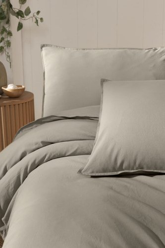 Евро комплект постельного белья Arya Natural Stone Washed 8680943227171 (капучино)